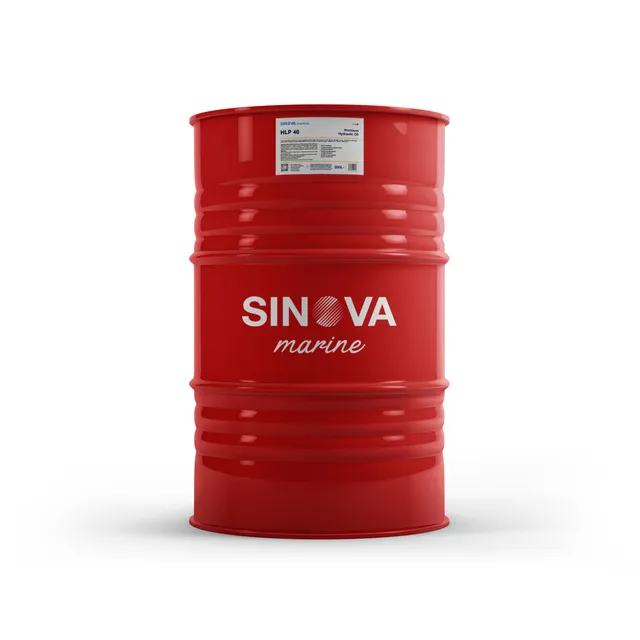 Sinova Marine HLP 46 hydraulic oil in a steel drum
